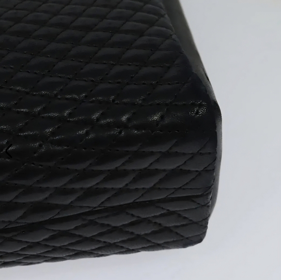 Bally Quilted Leather Tote Bag with Tassel Black Women's ( EUC ) - Picture 15 of 15